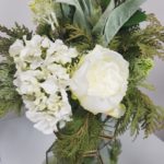 Ivory & Green Silk Floral