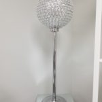 Silver Crystal Globe Stand